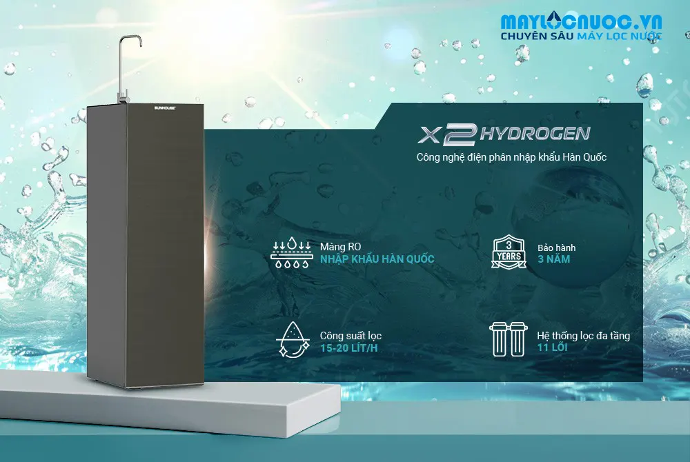 MÁY LỌC NƯỚC RO UltraX SUNHOUSE SHA8801S - 11LÕI